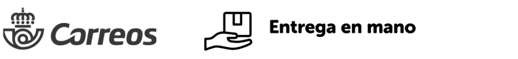Iconos de opciones de entrega: Correos y entrega en mano.